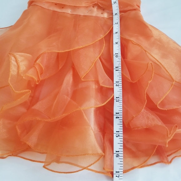 Coral Formal Dress with Rhinestones - Picture 16 of 16